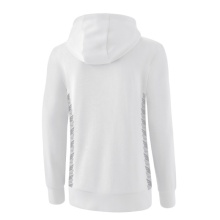 Erima Hoodie Essential Team (soft cotton, ribbed cuffs) white/grey Women