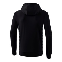 Erima Hooded Sweatshirt Essential Team Hooded Sweat (soft cotton, ribbed cuffs) black/gray Boys