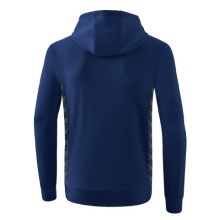 Erima Hooded Sweatshirt Essential Team Hooded Sweat (soft cotton, ribbed cuffs) navy blue/grey Boys