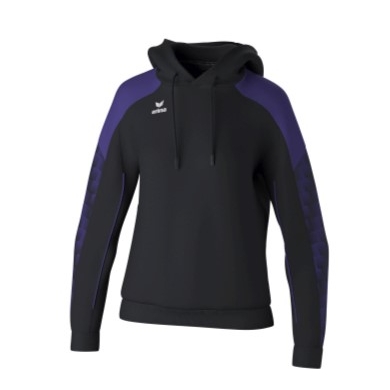 Erima Hoodie Evo Star (100% Polyester) black/purple Ladies