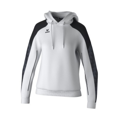 Erima Hoodie Evo Star (100% Polyester) white/black Ladies