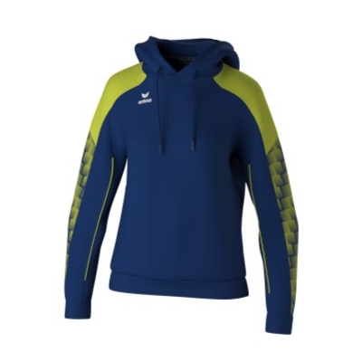 Erima Hooded Sweatshirt Evo Star (100% Polyester) navy blue/lime green Ladies