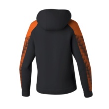 Erima Hooded Sweatshirt Evo Star (100% Polyester) black/orange Ladies