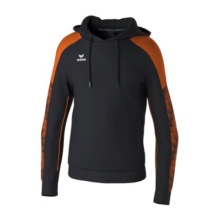 Erima Hooded Sweatshirt Evo Star (100% Polyester) black/orange men's