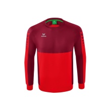 Erima Sport Long Sleeve Six Wings Sweatshirt (Cotton blend, functional) red/bordeaux Boys