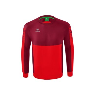 Erima Sport Long Sleeve Six Wings Sweatshirt (Cotton blend, functional) red/bordeaux Men