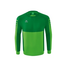 Erima Sport Long Sleeve Six Wings Sweatshirt (Cotton Blend, Functional) Green/Emerald Boys