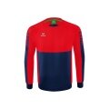 Erima Sport Long Sleeve Six Wings Sweatshirt (Cotton blend, functional) navy blue/red Men