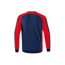 Erima Sport Long Sleeve Six Wings Sweatshirt (Cotton blend, functional) navy blue/red Men