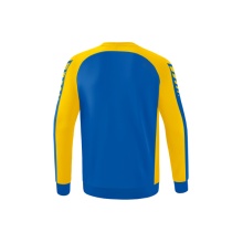 Erima Sport Long Sleeve Six Wings Sweatshirt (Cotton Blend, Functional) Navy Blue/Yellow Boys