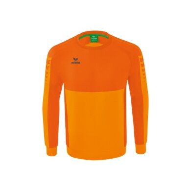 Erima Sport Long Sleeve Six Wings Sweatshirt (Cotton blend, functional) orange Boys