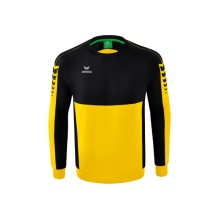 Erima Sport Long Sleeve Six Wings Sweatshirt (Cotton blend, functional) yellow/black Men