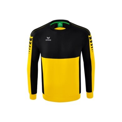 Erima Sport Long Sleeve Six Wings Sweatshirt (Cotton blend, functional) yellow/black Boys