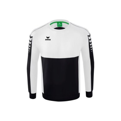 Erima Sport Long Sleeve Six Wings Sweatshirt (Cotton Blend, Functional) Black/White Boys