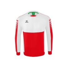 Erima Sport Long Sleeve Six Wings Sweatshirt (Cotton Blend, Functional) Red/White Boys