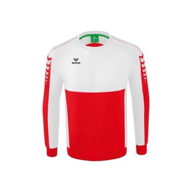 Erima Sport Long Sleeve Six Wings Sweatshirt (Cotton Blend, Functional) Red/White Boys