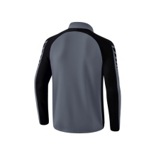 Erima Sport Long Sleeve Six Wings Training Top (100% Polyester, Stand-up Collar, 1/2 Zip) Grey/Black Men