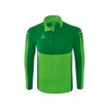 Erima Sport Long Sleeve Shirt Six Wings Training Top (100% Polyester, Stand-up Collar, 1/2 Zip) Green/Emerald Men