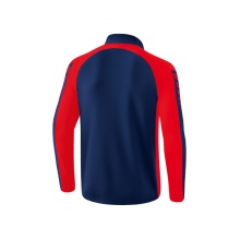 Erima Sport Long Sleeve Shirt Six Wings Training Top (100% Polyester, Stand-up Collar, 1/2 Zip) Navy Blue/Red Boys