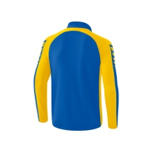 Erima Sport Long Sleeve Six Wings Training Top (100% Polyester, Stand-up Collar, 1/2 Zip) Navy Blue/Yellow Men