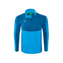 Erima Sport Long Sleeve Six Wings Training Top (100% Polyester, Stand-up Collar, 1/2 Zip) Curacao Blue Men