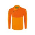 Erima Sport Long Sleeve Six Wings Training Top (100% Polyester, Stand-up Collar, 1/2 Zip) Orange Men