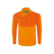 Erima Sport Long Sleeve Six Wings Training Top (100% Polyester, Stand-up Collar, 1/2 Zip) Orange Men