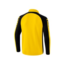 Erima Sport Long Sleeve Six Wings Training Top (100% Polyester, Stand-up Collar, 1/2 Zip) Yellow/Black Men