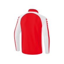 Erima Sport Long Sleeve Six Wings Training Top (100% Polyester, Stand-up Collar, 1/2 Zip) Red/White Boys