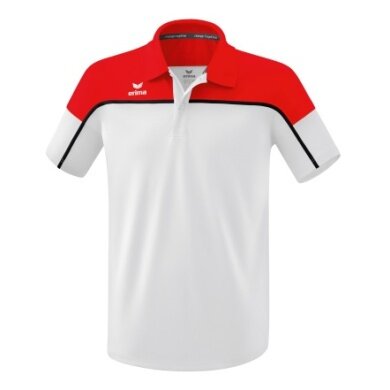 Erima Sport Polo Change (100% recycled Polyester, quick-drying functional material) white/red Men