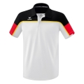 Erima Sport Polo Change (100% recycled Polyester, quick-drying functional material) white/black/red Men