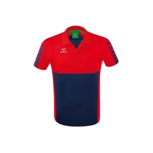 Erima Sport-Polo Six Wings (100% Polyester, fast drying, comfortable feel) navy blue/red Men