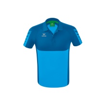 Erima Sport-Polo Six Wings (100% Polyester, quick-drying, comfortable to wear) curacao blue Men