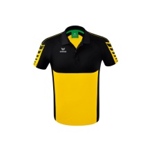 Erima Sport-Polo Six Wings (100% Polyester, quick-drying, comfortable feel) yellow/black Men