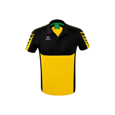 Erima Sport-Polo Six Wings (100% Polyester, quick-drying, comfortable feel) yellow/black Men