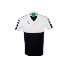 Erima Sport-Polo Six Wings (100% Polyester, quick-drying, comfortable to wear) black/white Men