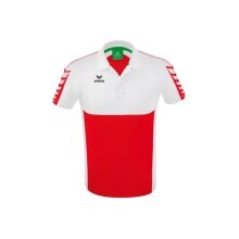 Erima Sport-Polo Six Wings (100% Polyester, quick-drying, comfortable feel) red/white Men