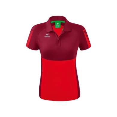 Erima Sport-Polo Six Wings (100% Polyester, tailored cut, quick-drying) red/bordeaux Women