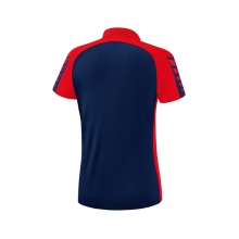 Erima Sport Polo Six Wings (100% Polyester, tailored cut, quick-drying) navy blue/red Women