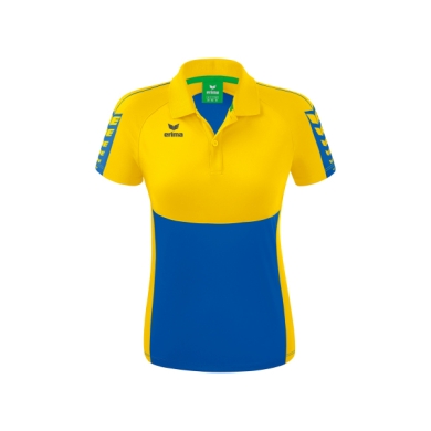 Erima Sport-Polo Six Wings (100% Polyester, tailored cut, quick-drying) navy blue/yellow Women