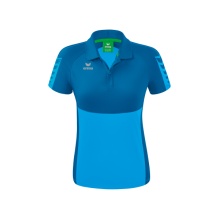 Erima Sport-Polo Six Wings (100% Polyester, tailored cut, quick-drying) curacao blue Women