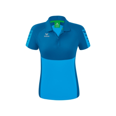 Erima Sport-Polo Six Wings (100% Polyester, tailored cut, quick-drying) curacao blue Women