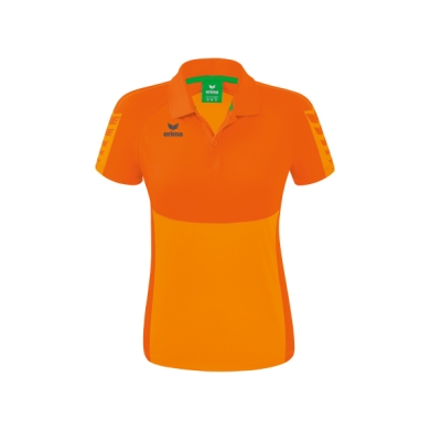 Erima Sport Polo Six Wings (100% Polyester, tailored cut, quick-drying) orange Women