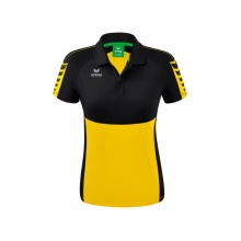 Erima Sport-Polo Six Wings (100% Polyester, tailored cut, quick-drying) yellow/black Women