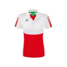 Erima Sport Polo Six Wings (100% Polyester, tailored cut, quick-drying) red/white Women