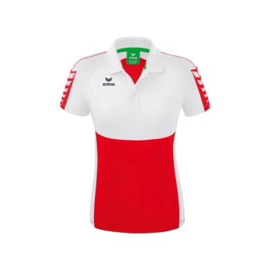 Erima Sport Polo Six Wings (100% Polyester, tailored cut, quick-drying) red/white Women