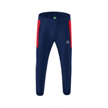 Erima Presentation Trousers Team long (100% Polyester, light, modern slim fit) navy blue/red Boys