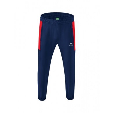 Erima Presentation Trousers Team long (100% Polyester, light, modern slim fit) navy blue/red Boys