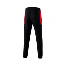 Erima Presentation trousers Team long (100% polyester, light, modern slim fit) black/red Men