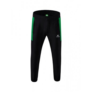 Erima Presentation Pants Team long (100% Polyester, light, modern slim fit) black/emerald Boys